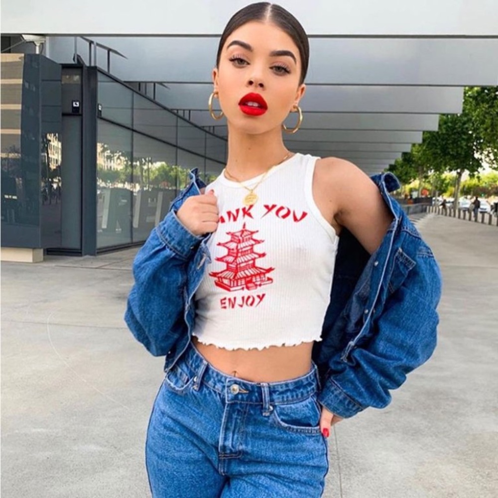 Thank You Crop Top